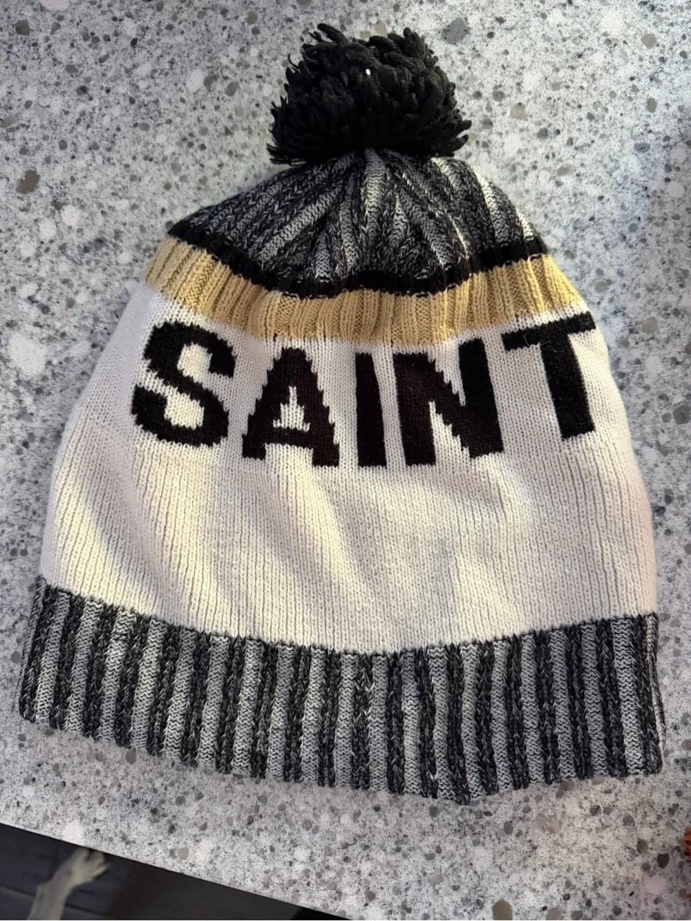New Orleans Saints NFL Knit Pom Beanie Winter Hat Adult One Size